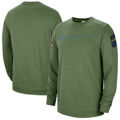 Men's Jordan Brand Olive UCLA Bruins Military Pullover Sweatshirt