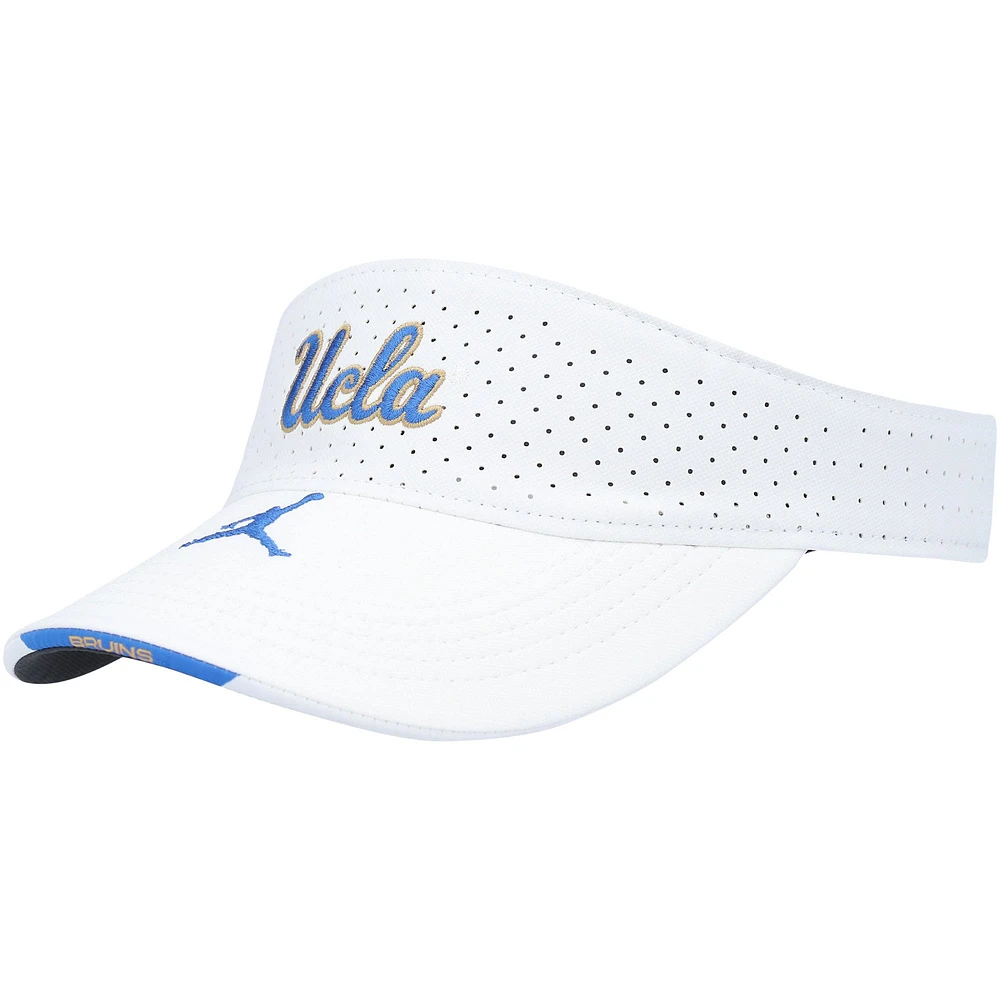 Men's Jordan Brand White UCLA Bruins 2021 Sideline Performance Visor