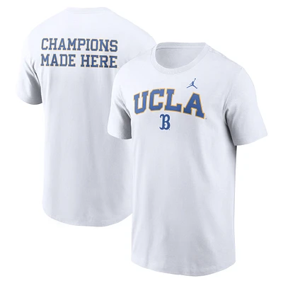 T-shirt Jordan Brand blanc UCLA Bruins Blitz 2-Hit pour hommes