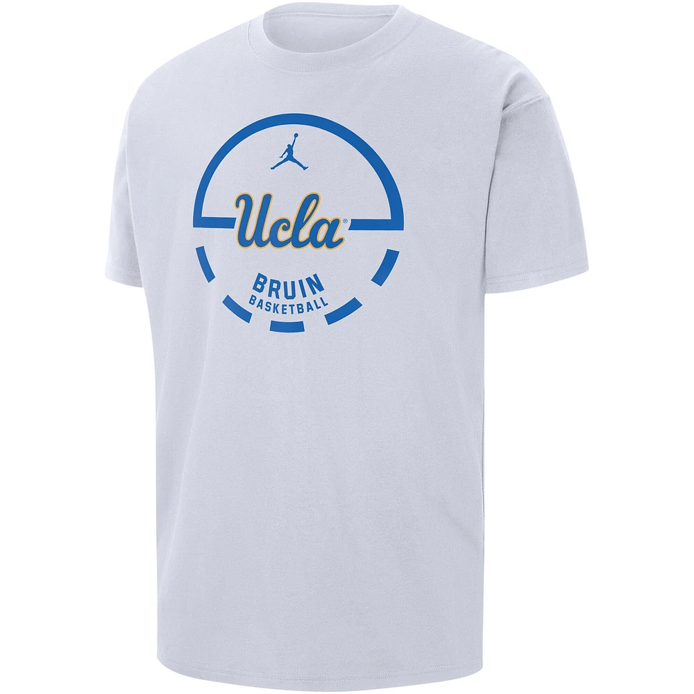 T-shirt de basket-ball à lancer franc Nike blanc UCLA Bruins pour homme