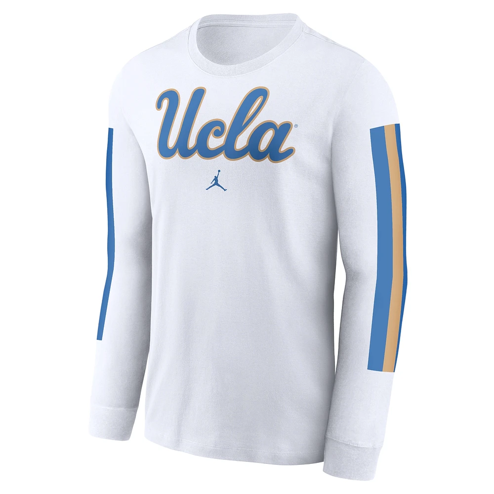 Men's Jordan Brand White UCLA Bruins Local Spirit Slogan Long Sleeve T-Shirt