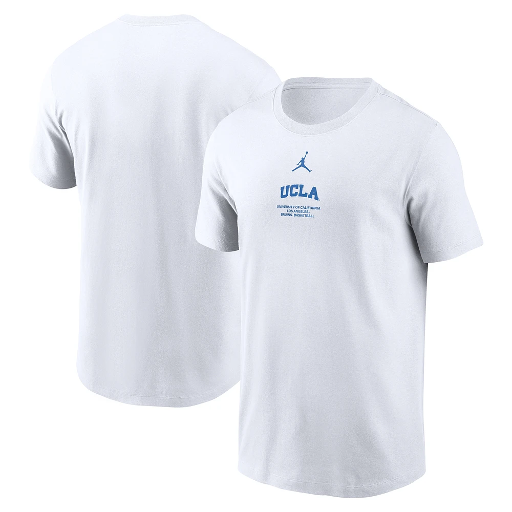 Men's Jordan Brand White UCLA Bruins On-Court Basketball Team Issue Performance T-Shirt