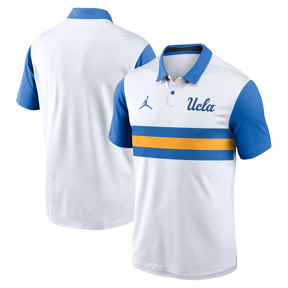 Men's Jordan Brand White UCLA Bruins Primetime Campus Vapor Performance Polo