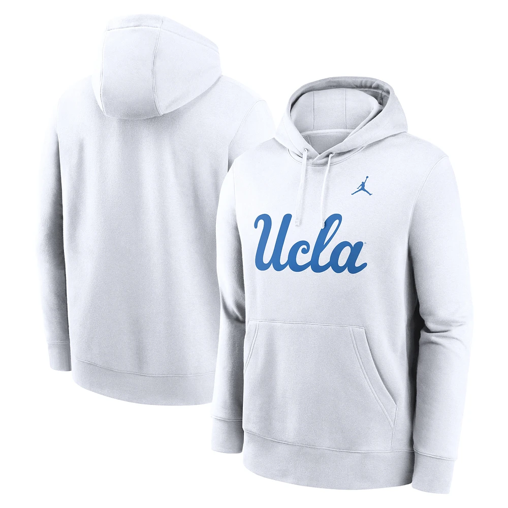 Sweat à capuche en polaire Primetime Club blanc UCLA Bruins pour homme de la marque Jordan