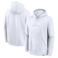Sweat à capuche Jordan Brand blanc UCLA Bruins Statement Wordmark Lockup pour homme