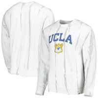 Men's League Collegiate Wear White/Silver UCLA Bruins Classic Arch Dye Terry Pullover Sweatshirt