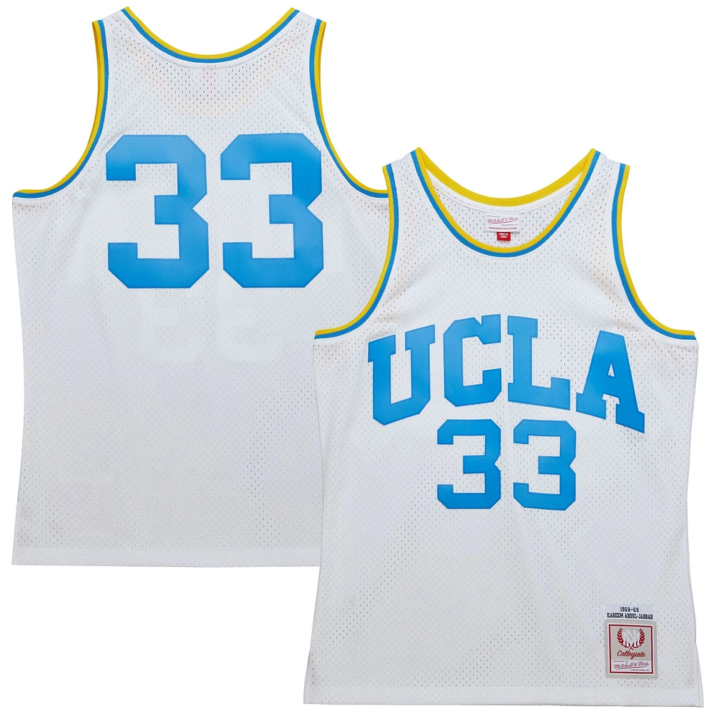 Maillot rétro Mitchell & Ness Kareem Abdul-Jabbar blanc UCLA Bruins 1968/69 pour hommes