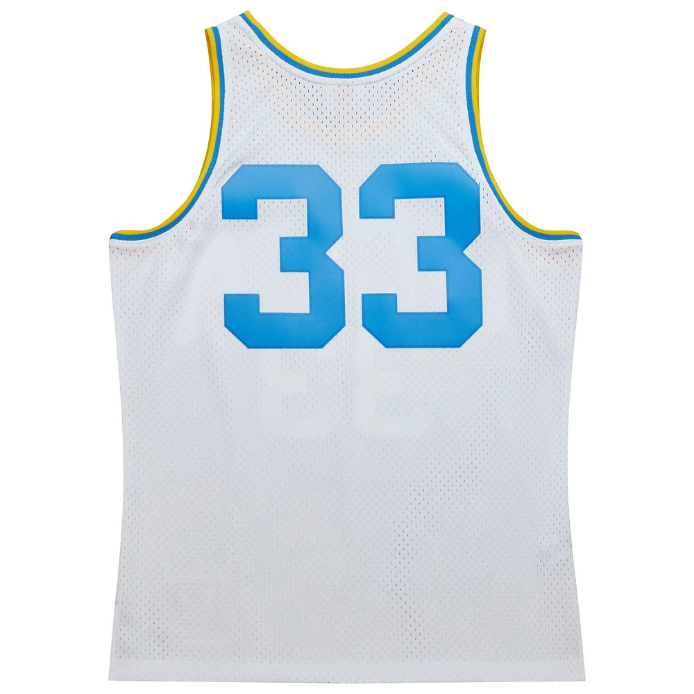 Men's Mitchell & Ness Kareem Abdul-Jabbar White UCLA Bruins 1968/69 Throwback Jersey