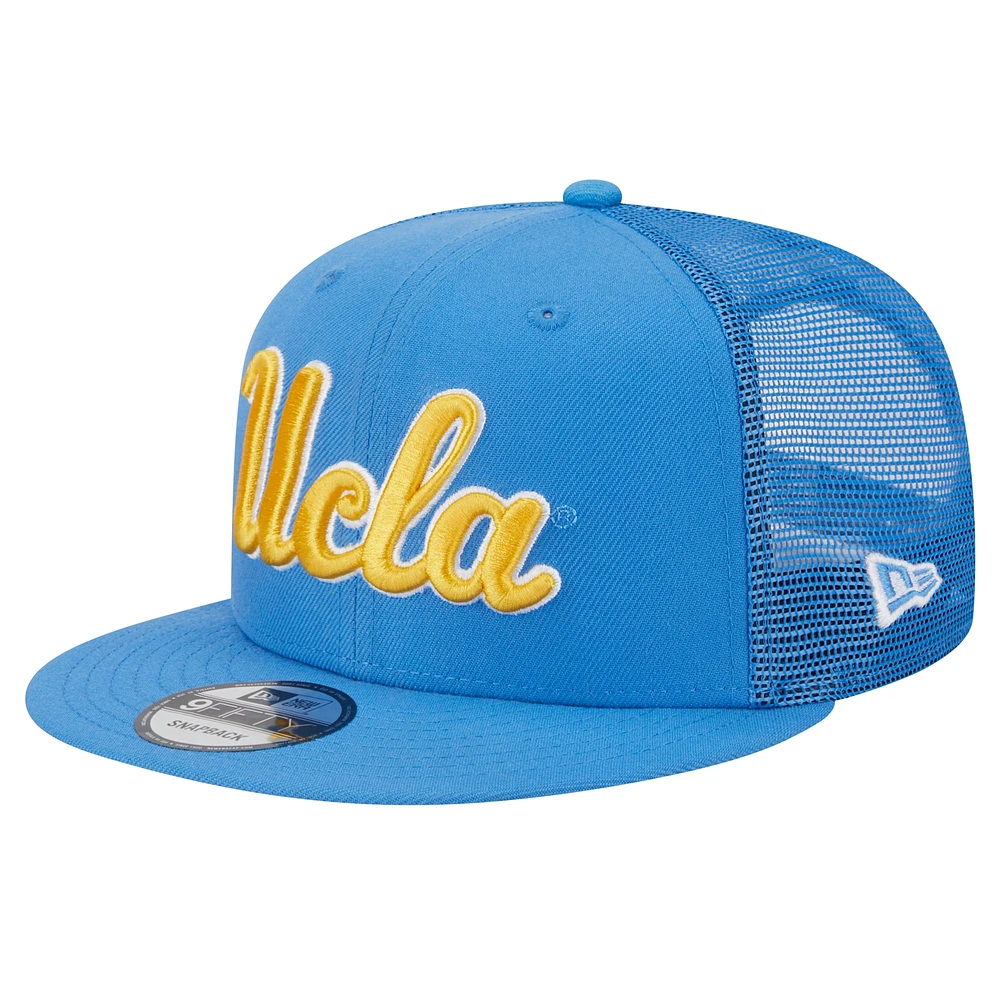 Men's New Era Blue UCLA Bruins 9FIFTY Trucker Snapback Hat