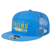 Casquette camionneur New Era bleue à panneau fendu 9FIFTY Snapback des Bruins de l'UCLA pour homme