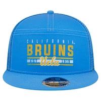 Casquette camionneur New Era bleue à panneau fendu 9FIFTY Snapback des Bruins de l'UCLA pour homme