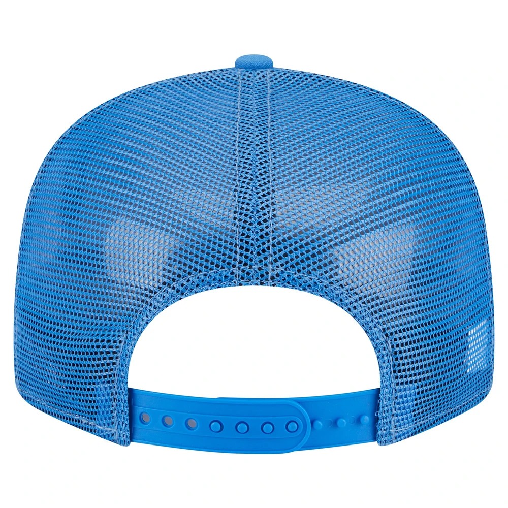 Casquette camionneur New Era bleue à panneau fendu 9FIFTY Snapback des Bruins de l'UCLA pour homme