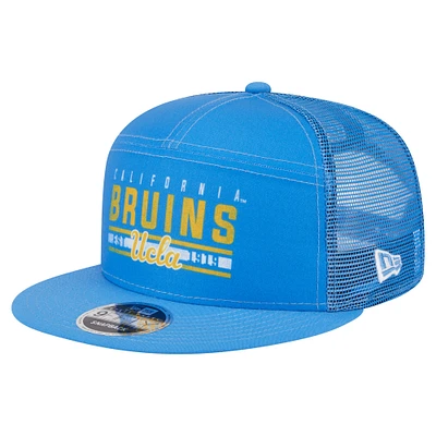 Casquette camionneur New Era bleue à panneau fendu 9FIFTY Snapback des Bruins de l'UCLA pour homme