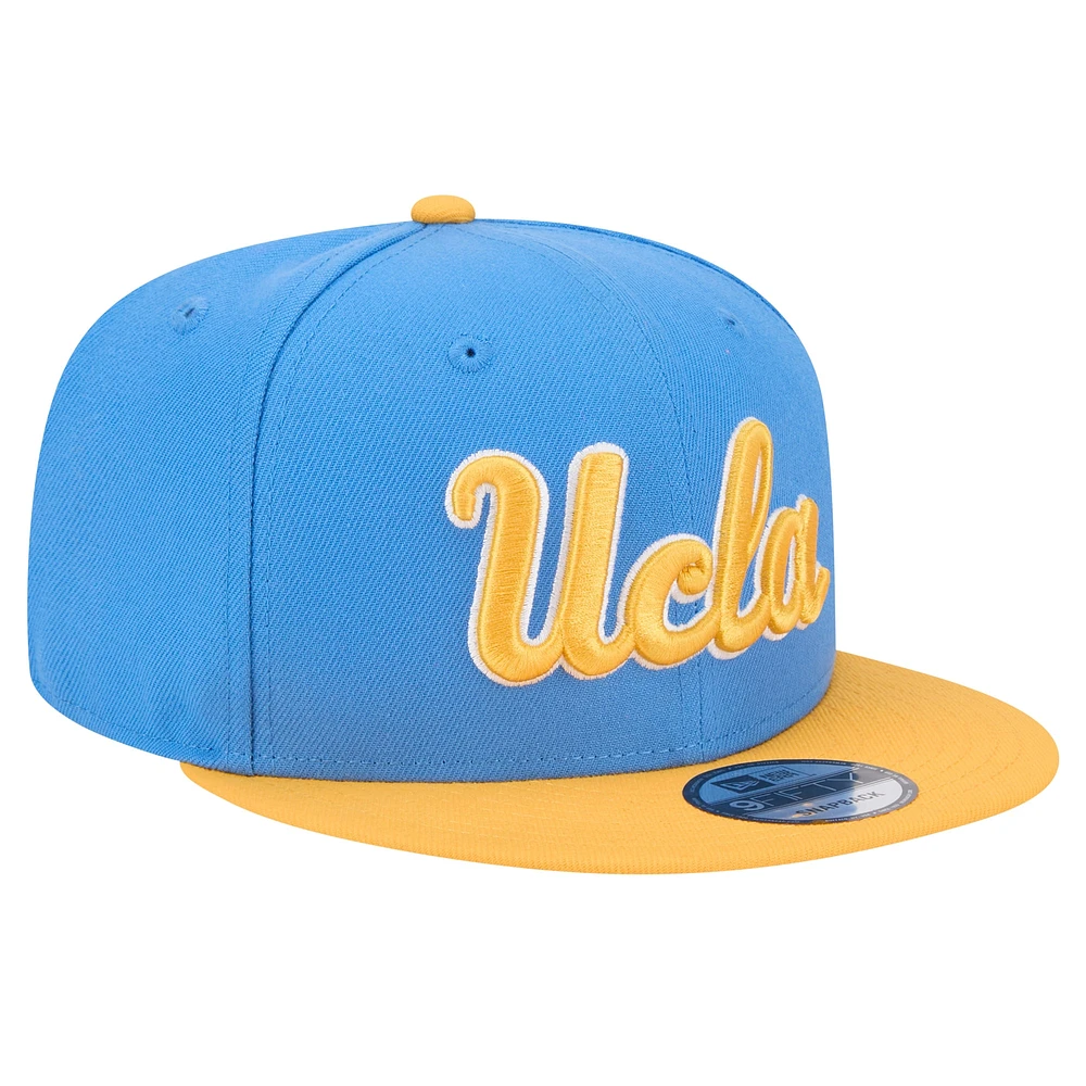 Casquette Snapback bicolore 9FIFTY bleue New Era pour homme des Bruins de l'UCLA