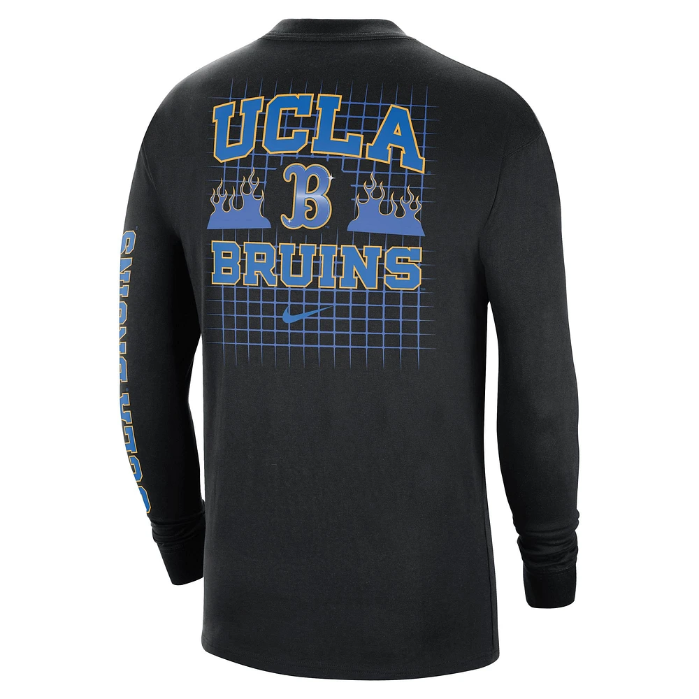 T-shirt à manches longues Nike UCLA Bruins Tour Max 90 pour homme, noir