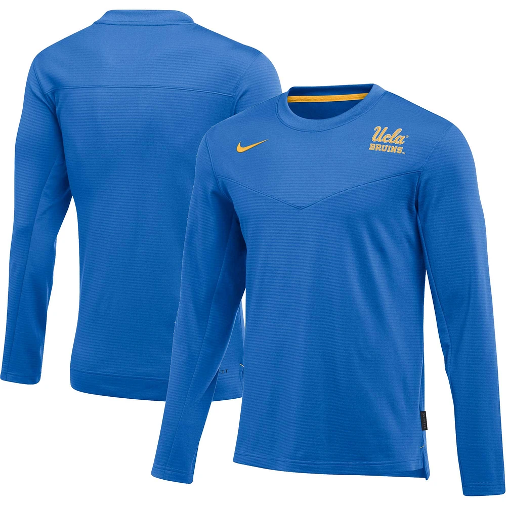 T-shirt à manches longues Nike UCLA Bruins 2022 Game Day Sideline Performance pour homme, bleu