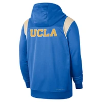 Men's Nike Blue UCLA Bruins 2022 Sideline Lockup Performance Full-Zip Hoodie Jacket