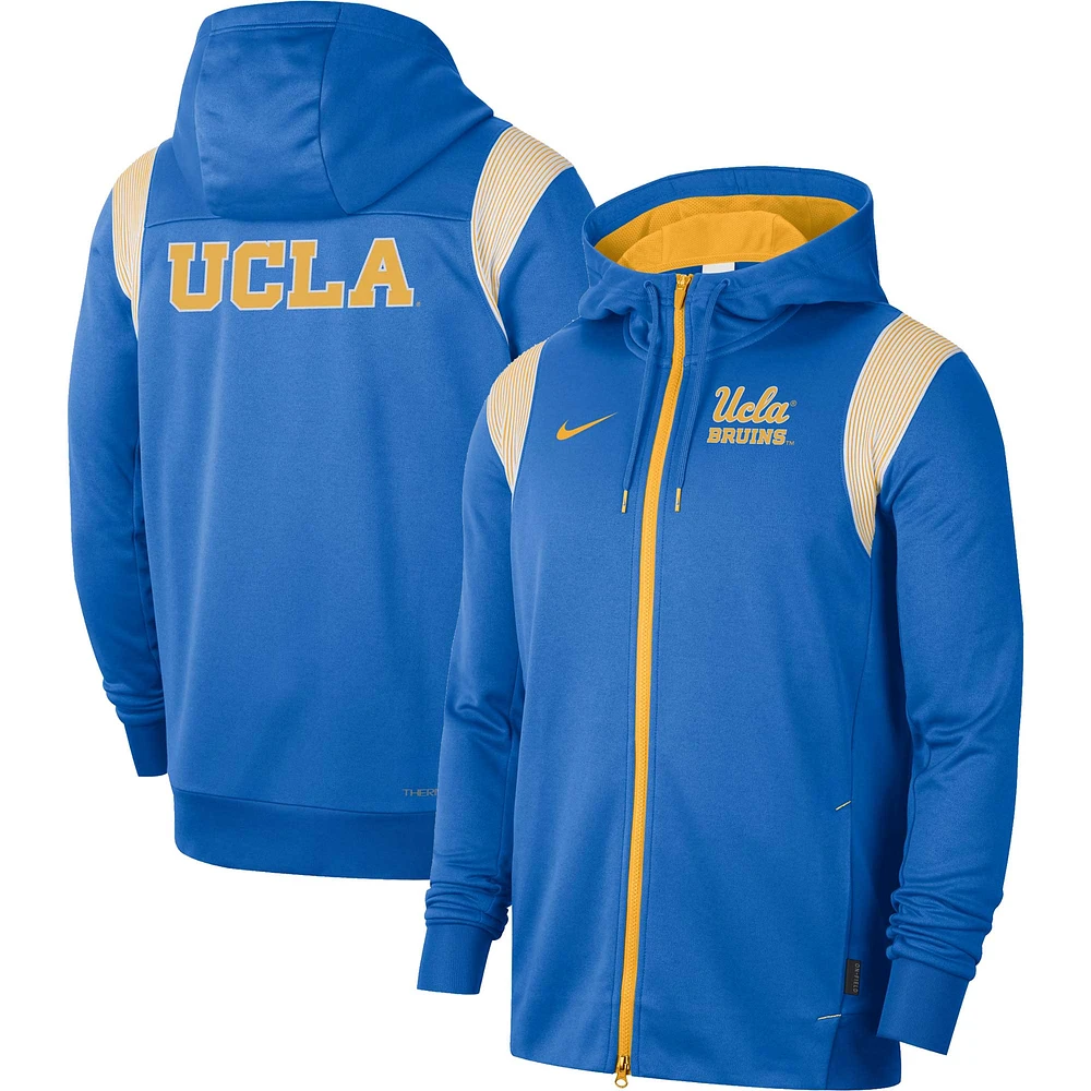 Veste à capuche Nike UCLA Bruins 2022 Sideline Lockup Performance pour Homme Bleu