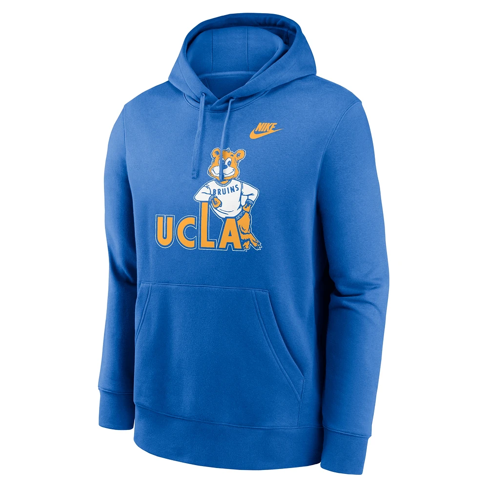 Sweat à capuche en polaire Nike UCLA Bruins Legacy Logo Club pour homme, bleu, bleu