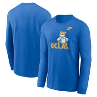 T-shirt à manches longues avec logo principal Nike bleu UCLA Bruins Legacy pour hommes