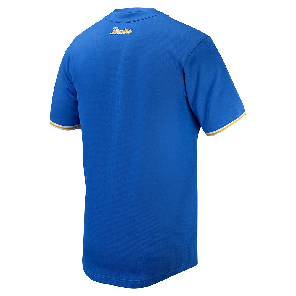 Maillot de baseball réplique à bouton intégral Nike bleu UCLA Bruins pour homme