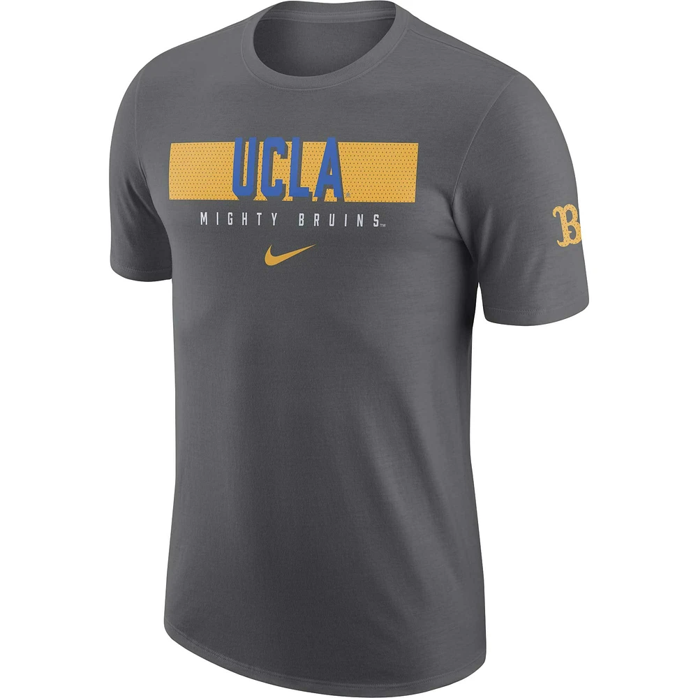 T-shirt pour homme Nike UCLA Bruins Campus Gametime gris anthracite