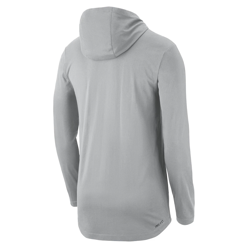 Men's Nike Gray UCLA Bruins Campus Performance Hoodie Long Sleeve T-Shirt