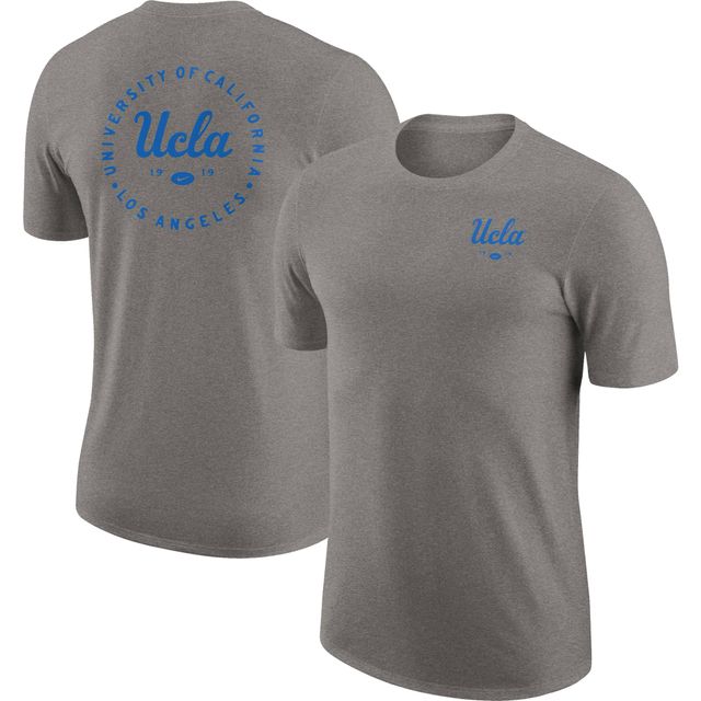 T-shirt Nike UCLA Bruins Logo 2-Hit Tri-Blend gris chiné pour homme