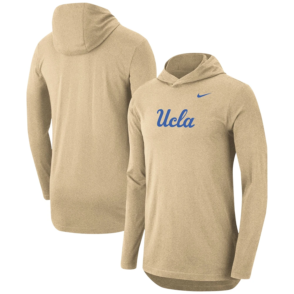 T-shirt à capuche manches longues Nike Tan UCLA Bruins Campus pour homme