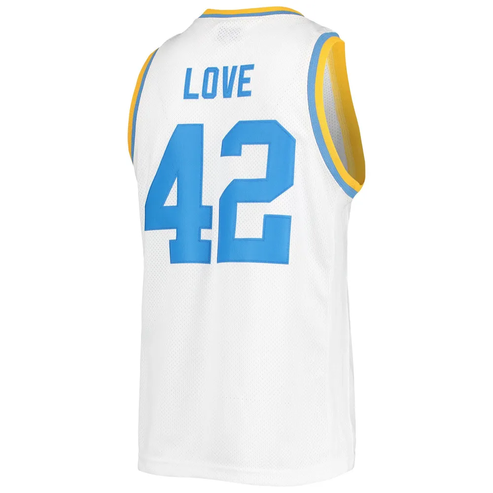 Maillot de basket-ball classique commémoratif pour hommes, marque rétro originale, Kevin Love, blanc, UCLA Bruins