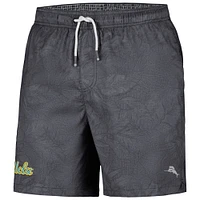 Men's Tommy Bahama Black UCLA Bruins Naples Layered Leaves Swim Trunks