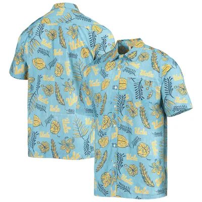 UCLA Bruins Wes & Willy Vintage Floral Button-Up Shirt - Light Blue