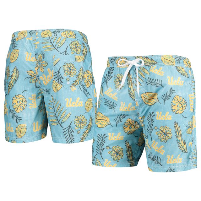 Wes & Willy Bleu clair UCLA Bruins Maillot de bain à fleurs vintage pour homme