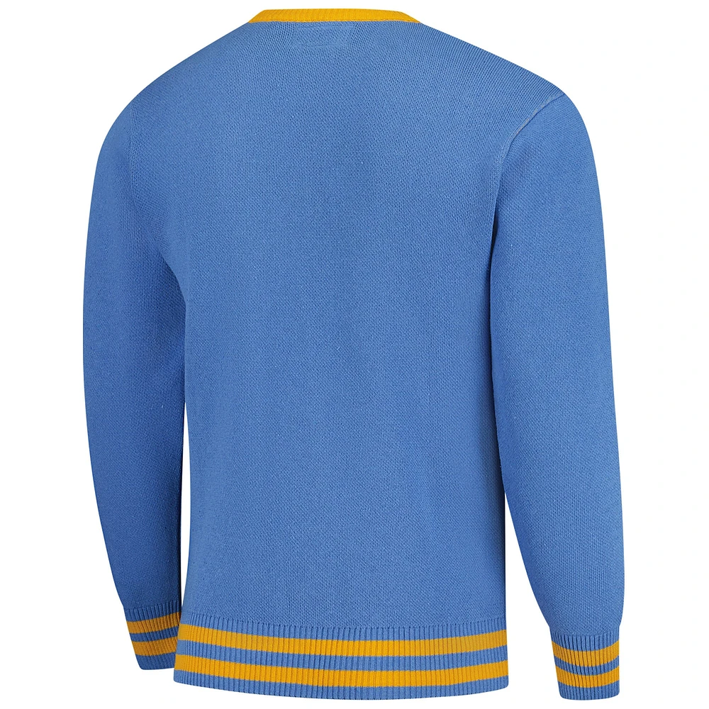 Pull-over vintage en tricot bleu UCLA Bruins Renew unisexe Uscape Apparel