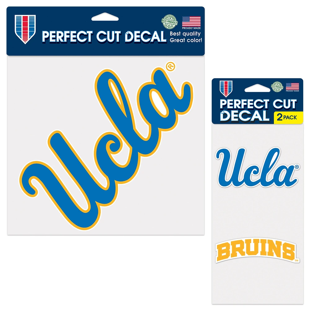 Lot de trois autocollants WinCraft UCLA Bruins Perfect Cut