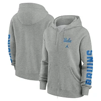 Women's Nike  Heather Gray UCLA Bruins Phoenix Full-Zip Hoodie