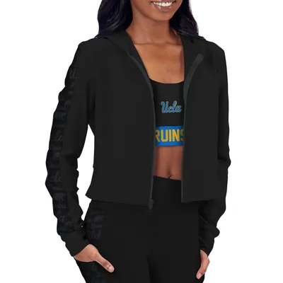 UCLA Bruins Women's Cropped Full-Zip Hoodie - Black
