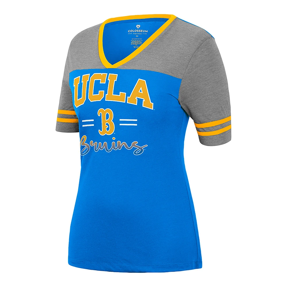 T-shirt Colosseum Blue/Heathered Grey UCLA Bruins There You Are pour femme