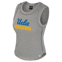 Women's Colosseum Heather Gray UCLA Bruins Beach You Ribbed Tri-Blend Tank Top