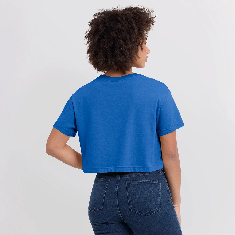 Women's Jordan Brand Blue UCLA Bruins Athletic Prep Arch Cropped Performance T-Shirt