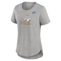 T-shirt Nike Heather Grey UCLA Bruins Legacy Tri-Blend pour femme