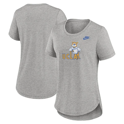 T-shirt Nike Heather Grey UCLA Bruins Legacy Tri-Blend pour femme