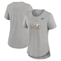 Women's Nike Heather Gray UCLA Bruins Legacy Tri-Blend T-Shirt