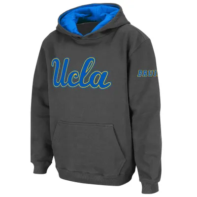 Youth Stadium Athletic Charcoal UCLA Bruins Big Logo Pullover Hoodie