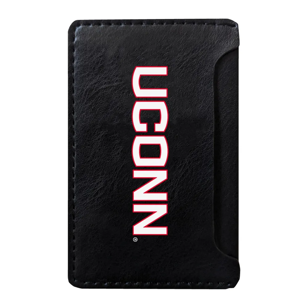 UConn Huskies Faux Leather Phone Wallet Sleeve - Black