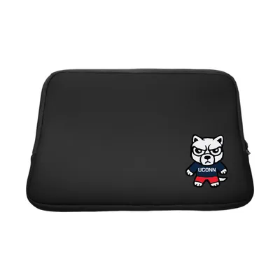 UConn Huskies Mascot Soft Sleeve Laptop Case - Black