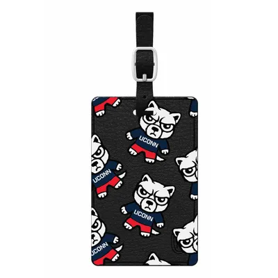 UConn Huskies Mascot Tokyodachi Bag Tag - Black