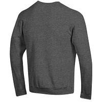 Men's Champion  Heather Charcoal UConn Huskies Arch Over Logo Pullover Sweatshirt