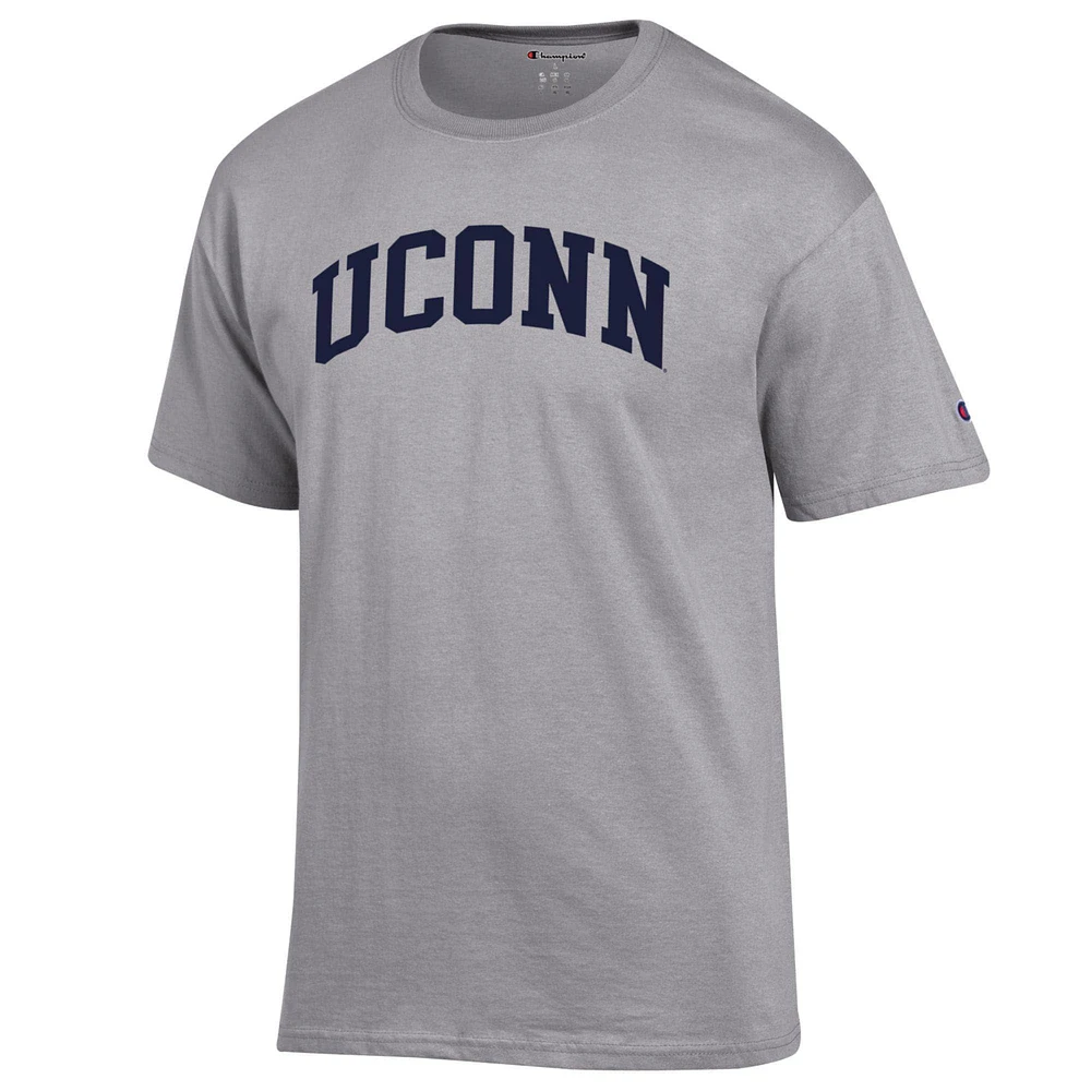 Men's Champion  Heather Gray UConn Huskies Basic Arch T-Shirt