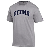 Men's Champion  Heather Gray UConn Huskies Basic Arch T-Shirt